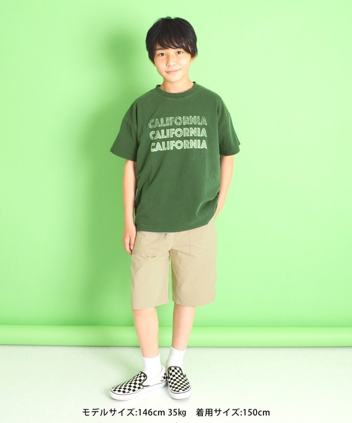 GLAZOS(グラソス)の「ストレッチツイル・カラーベイカーハーフパンツ(その他パンツ・キッズ・ベージュ/ブルー/ターコイズブルー/オレンジ・140cm/150cm/130cm/160cm/170cm)」の11枚目の写真