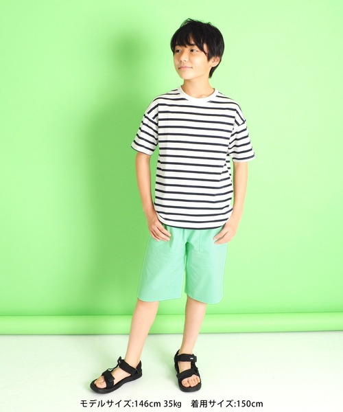 GLAZOS(グラソス)の「ストレッチツイル・カラーベイカーハーフパンツ(その他パンツ・キッズ・ベージュ/ブルー/ターコイズブルー/オレンジ・140cm/150cm/130cm/160cm/170cm)」の13枚目の写真