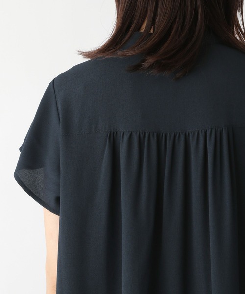 LEPSIM(レプシィム)の「ギャザーロングワンピース 285378(ワンピース・レディース・ネイビー/ドット/ブラウン・FREE)」の15枚目の写真