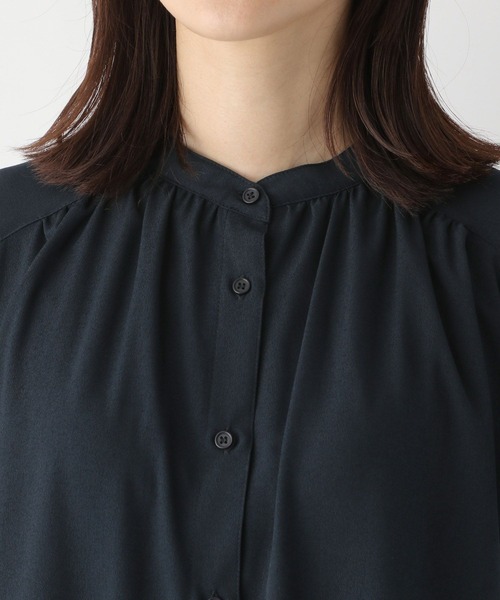 LEPSIM(レプシィム)の「ギャザーロングワンピース 285378(ワンピース・レディース・ネイビー/ドット/ブラウン・FREE)」の6枚目の写真