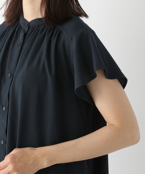 LEPSIM(レプシィム)の「ギャザーロングワンピース 285378(ワンピース・レディース・ネイビー/ドット/ブラウン・FREE)」の16枚目の写真