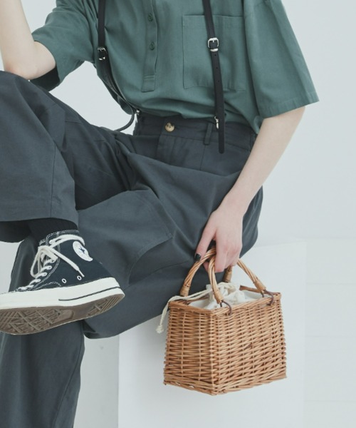 EDIT Gris（エディットグリ）の「スクエアバスケット（かごバッグ・レディース・ナチュラル・FREE）」の2枚目の写真