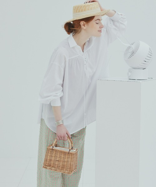 EDIT Gris（エディットグリ）の「スクエアバスケット（かごバッグ・レディース・ナチュラル・FREE）」の6枚目の写真