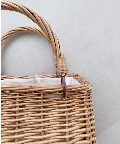 EDIT Gris（エディットグリ）の「スクエアバスケット（かごバッグ・レディース・ナチュラル・FREE）」の11枚目の写真