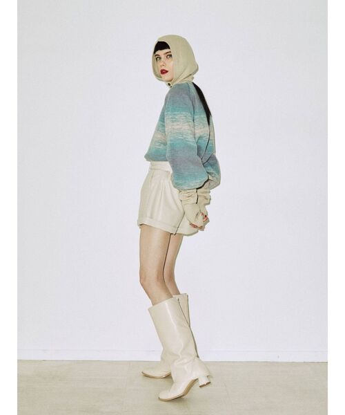 jouetie（ジュエティ）の「カラーバラクラバ（ニットキャップ/ビーニー・レディース・ブラック/オフホワイト/ピンク/グリーン・FREE）」の10枚目の写真