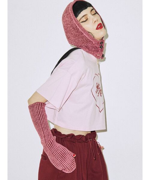 jouetie（ジュエティ）の「カラーバラクラバ（ニットキャップ/ビーニー・レディース・ブラック/オフホワイト/ピンク/グリーン・FREE）」の5枚目の写真