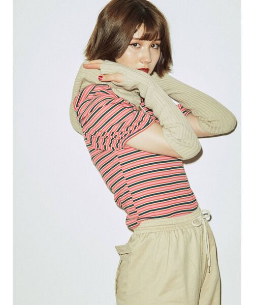 jouetie（ジュエティ）の「カラーバラクラバ（ニットキャップ/ビーニー・レディース・ブラック/オフホワイト/ピンク/グリーン・FREE）」の17枚目の写真