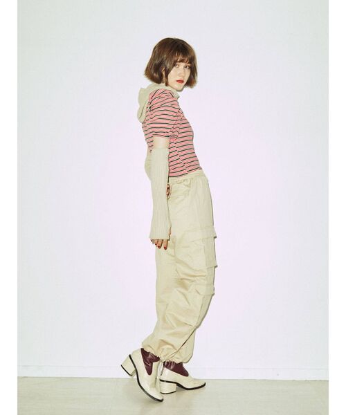 jouetie（ジュエティ）の「カラーバラクラバ（ニットキャップ/ビーニー・レディース・ブラック/オフホワイト/ピンク/グリーン・FREE）」の19枚目の写真