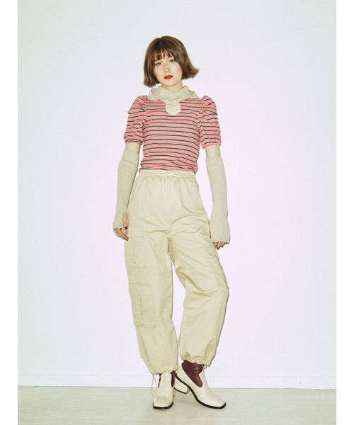 jouetie（ジュエティ）の「カラーバラクラバ（ニットキャップ/ビーニー・レディース・ブラック/オフホワイト/ピンク/グリーン・FREE）」の20枚目の写真