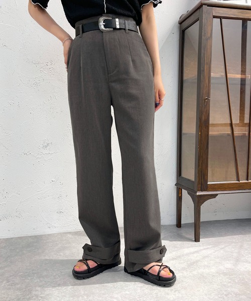 apres jour mignon(アプレジュールミニョン)の「裾2WAYパンツ【ZOZOTOWN限定アイテム】(その他パンツ・レディース・チャコールグレー/ブラック/カーキ・SMALL/X-LARGE/MEDIUM)」の2枚目の写真