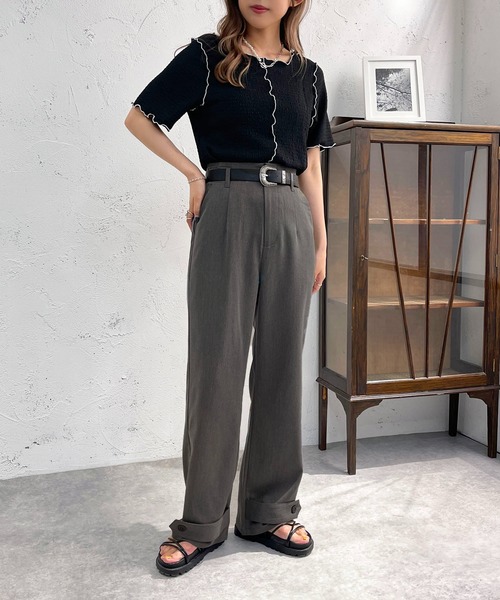 apres jour mignon(アプレジュールミニョン)の「裾2WAYパンツ【ZOZOTOWN限定アイテム】(その他パンツ・レディース・チャコールグレー/ブラック/カーキ・SMALL/X-LARGE/MEDIUM)」の17枚目の写真