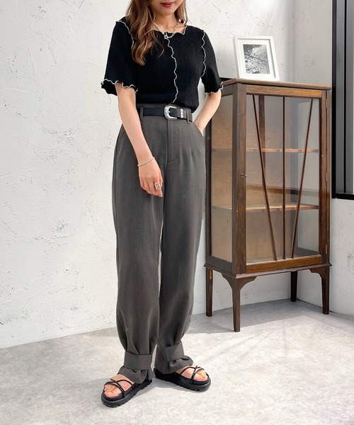 apres jour mignon(アプレジュールミニョン)の「裾2WAYパンツ【ZOZOTOWN限定アイテム】(その他パンツ・レディース・チャコールグレー/ブラック/カーキ・SMALL/X-LARGE/MEDIUM)」の22枚目の写真