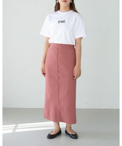 HER CLOSET（ハークローゼット）の「【shemoshelly】ダンボールニットタイトスカート　新色追加（スカート・レディース・ブラック/ネイビー/グリーン/マスタード/ピンクベージュ・M）」の14枚目の写真