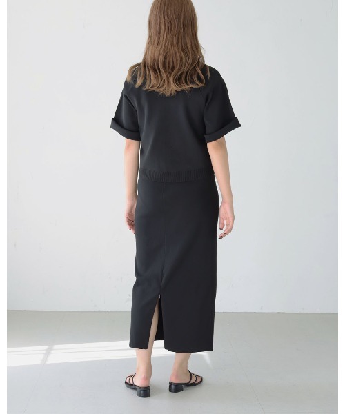 HER CLOSET（ハークローゼット）の「【shemoshelly】ダンボールニットタイトスカート　新色追加（スカート・レディース・ブラック/ネイビー/グリーン/マスタード/ピンクベージュ・M）」の11枚目の写真