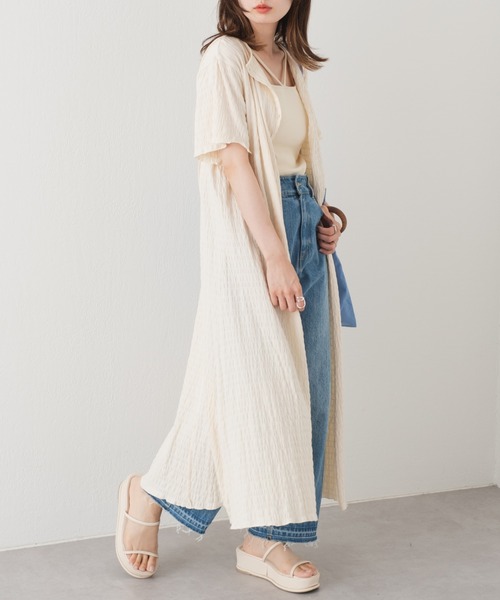 Kastane（カスタネ）の「【WEB限定カラーあり/低身長サイズあり】カットシャーリングワンピース（ワンピース・レディース・ブラック/オレンジ/ブルー/アイボリー・1/0）」の17枚目の写真