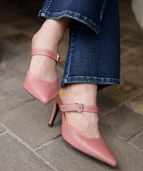 LIPSERVICE(リップサービス)の「ベルテッドミュール(パンプス・レディース・ブラック/ピンク/アイボリー・S/M/L)」の3枚目の写真