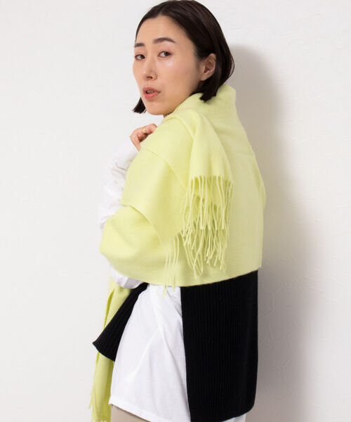 NOLLEY’S（ノーリーズ）の「カシミヤムジストール（ストール/ショール・レディース・ライトグレー/ブラック/ブラウン/イエロー/ブルー/ベビーピンク/キナリ・FREE）」の8枚目の写真
