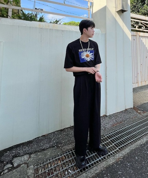 Figments（フィグメンツ）の「フラワーTシャツ（Tシャツ/カットソー・レディース・ブラック・FREE）」の6枚目の写真