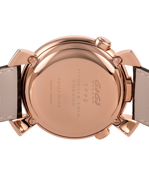 GaGa MILANO（ガガミラノ）の「GaGa MILANO/ガガミラノ THIN CHRONO 46MM 腕時計GAG-509803BW-NEW-N メンズ（アナログ腕時計・メンズ・ブラウン・FREE）」の4枚目の写真