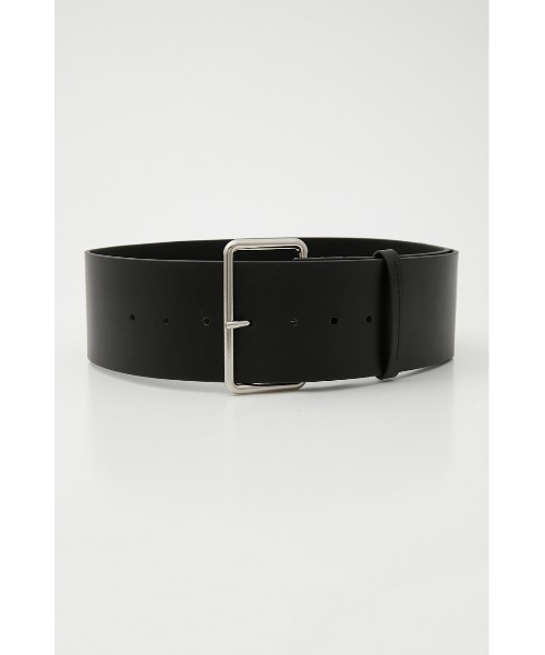 SLY（スライ）の「SQUARE BUCKLE LEATHER BELT スクエア バックル レザー ベルト（ベルト・レディース・ブラック/アイボリー・FREE）」の2枚目の写真