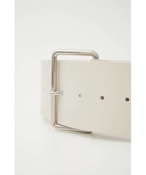 SLY（スライ）の「SQUARE BUCKLE LEATHER BELT スクエア バックル レザー ベルト（ベルト・レディース・ブラック/アイボリー・FREE）」の10枚目の写真