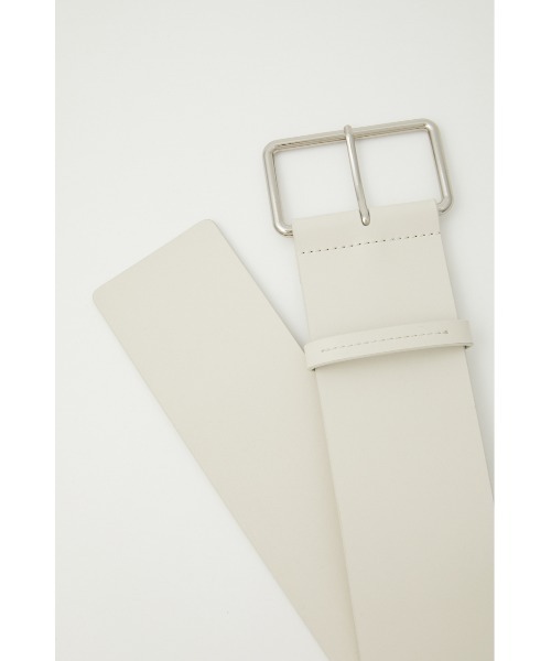 SLY（スライ）の「SQUARE BUCKLE LEATHER BELT スクエア バックル レザー ベルト（ベルト・レディース・ブラック/アイボリー・FREE）」の8枚目の写真