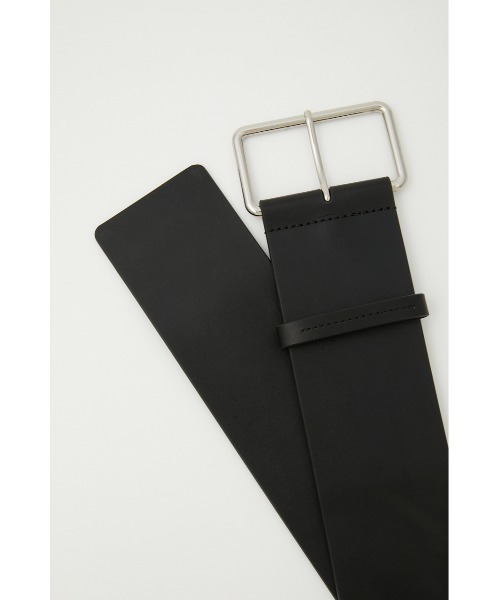 SLY（スライ）の「SQUARE BUCKLE LEATHER BELT スクエア バックル レザー ベルト（ベルト・レディース・ブラック/アイボリー・FREE）」の7枚目の写真