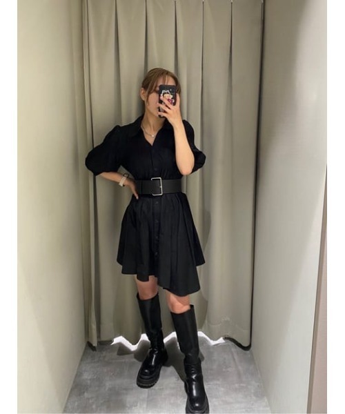 SLY（スライ）の「SQUARE BUCKLE LEATHER BELT スクエア バックル レザー ベルト（ベルト・レディース・ブラック/アイボリー・FREE）」の13枚目の写真