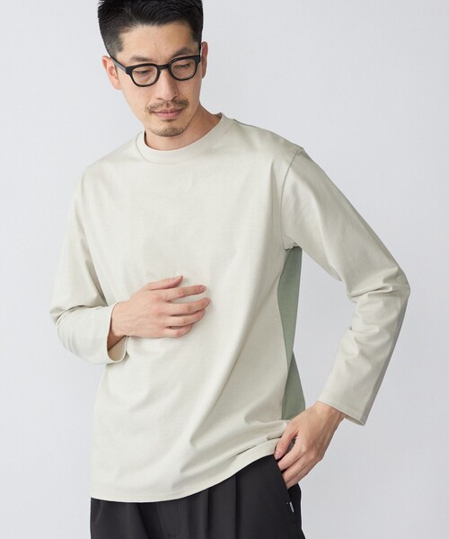 SHIPS(シップス)の「SHIPS: Albini コットン スイッチング Tシャツ ロンT(Tシャツ/カットソー・メンズ・ベージュ/ブラウン/オフホワイト/ロイヤルブルー・SMALL/MEDIUM/LARGE/X-LARGE)」の3枚目の写真