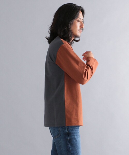 SHIPS(シップス)の「SHIPS: Albini コットン スイッチング Tシャツ ロンT(Tシャツ/カットソー・メンズ・ベージュ/ブラウン/オフホワイト/ロイヤルブルー・SMALL/MEDIUM/LARGE/X-LARGE)」の1枚目の写真