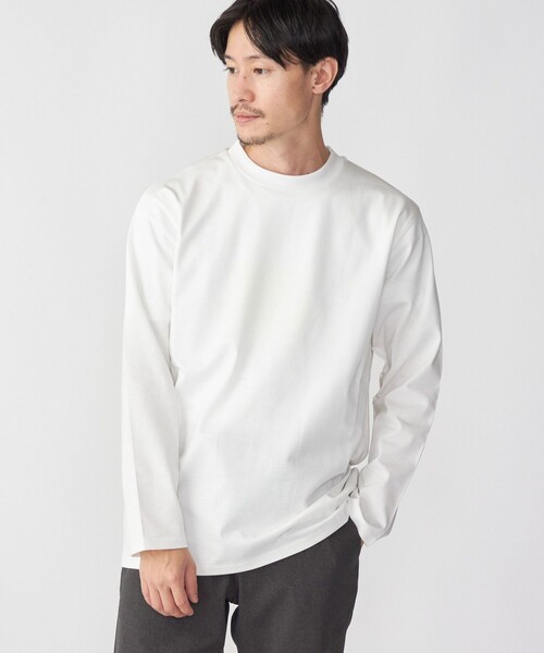 SHIPS(シップス)の「SHIPS: Albini コットン スイッチング Tシャツ ロンT(Tシャツ/カットソー・メンズ・ベージュ/ブラウン/オフホワイト/ロイヤルブルー・SMALL/MEDIUM/LARGE/X-LARGE)」の5枚目の写真