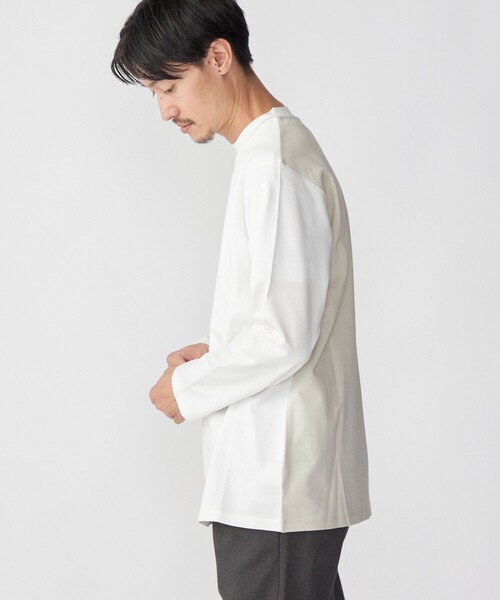 SHIPS(シップス)の「SHIPS: Albini コットン スイッチング Tシャツ ロンT(Tシャツ/カットソー・メンズ・ベージュ/ブラウン/オフホワイト/ロイヤルブルー・SMALL/MEDIUM/LARGE/X-LARGE)」の6枚目の写真