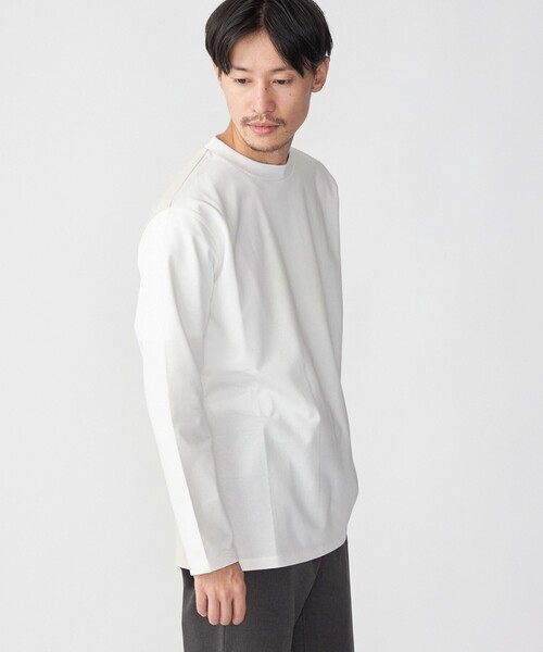 SHIPS(シップス)の「SHIPS: Albini コットン スイッチング Tシャツ ロンT(Tシャツ/カットソー・メンズ・ベージュ/ブラウン/オフホワイト/ロイヤルブルー・SMALL/MEDIUM/LARGE/X-LARGE)」の8枚目の写真