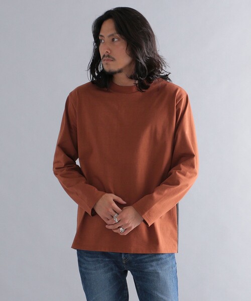 SHIPS(シップス)の「SHIPS: Albini コットン スイッチング Tシャツ ロンT(Tシャツ/カットソー・メンズ・ベージュ/ブラウン/オフホワイト/ロイヤルブルー・SMALL/MEDIUM/LARGE/X-LARGE)」の12枚目の写真