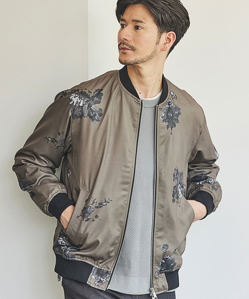 UNION STATION(ユニオンステーション)の「総柄プリントMA-1(MA-1・メンズ・ブラック/グレー系その他・LL/M/L)」の1枚目の写真
