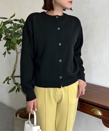 前後2way袖メッシュニットカーデ