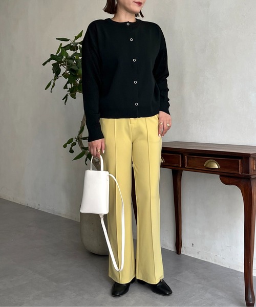 prose verse（プロズヴェール）の「前後2way袖メッシュニットカーデ（カーディガン/ボレロ・レディース・ブラック/マスタード/ホワイト系その他・ﾌﾘ-）」の12枚目の写真