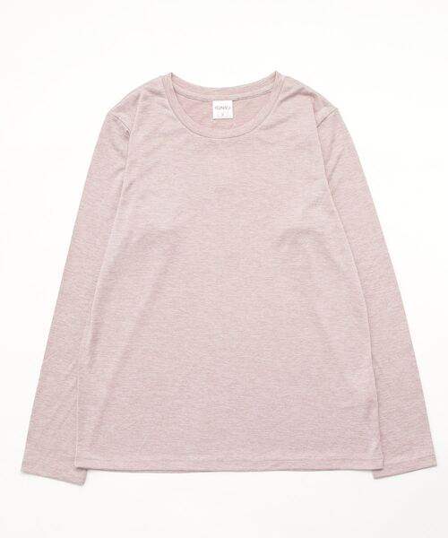 IGNIO（イグニオ）の「イグニオ  ドライカチオン杢長袖Tシャツ（Tシャツ/カットソー・レディース・ベビーピンク/ダークグレー・S/XL/M/L）」の2枚目の写真
