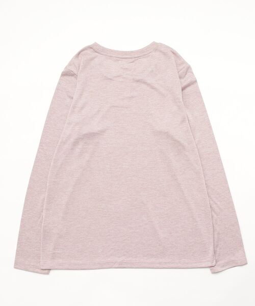 IGNIO（イグニオ）の「イグニオ  ドライカチオン杢長袖Tシャツ（Tシャツ/カットソー・レディース・ベビーピンク/ダークグレー・S/XL/M/L）」の3枚目の写真