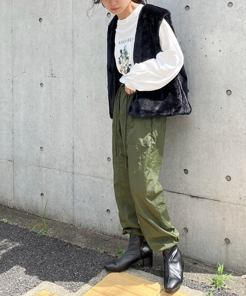 AS KNOW AS plus（アズノゥアズプラス）の「♪ウエストドロスト カーゴパンツ（カーゴパンツ・レディース・ブラック/ブラウン/カーキ・FREE）」の20枚目の写真