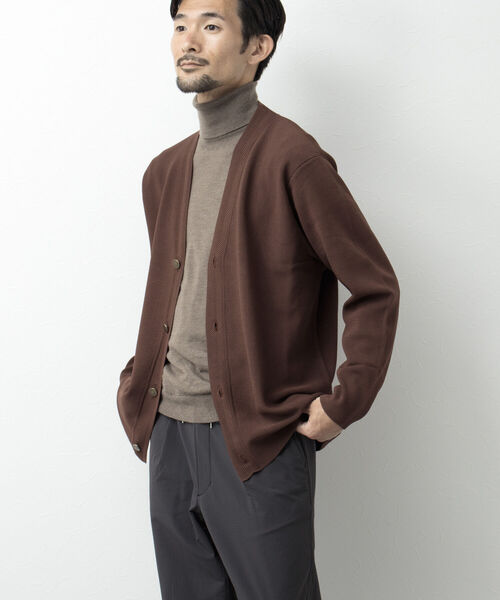 NOLLEY'S goodman（ノーリーズグッドマン）の「金ボタン ミラノリブカーディガン（カーディガン/ボレロ・メンズ・ブラック/ブラウン/ネイビー・L/M）」の13枚目の写真