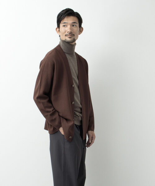 NOLLEY'S goodman（ノーリーズグッドマン）の「金ボタン ミラノリブカーディガン（カーディガン/ボレロ・メンズ・ブラック/ブラウン/ネイビー・L/M）」の15枚目の写真