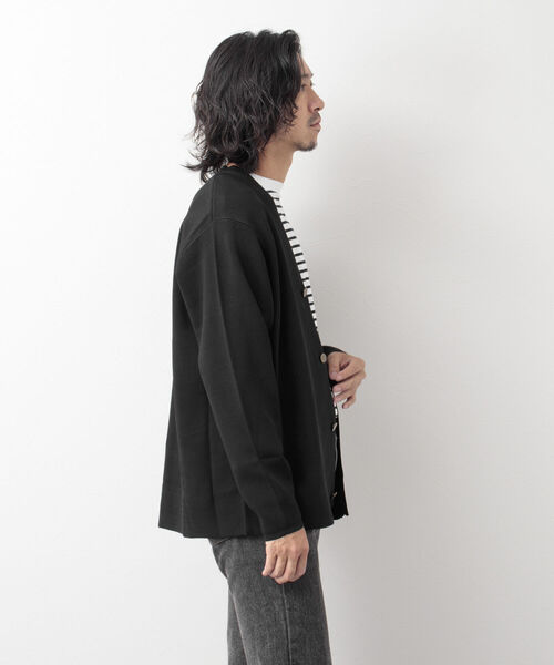 NOLLEY'S goodman（ノーリーズグッドマン）の「金ボタン ミラノリブカーディガン（カーディガン/ボレロ・メンズ・ブラック/ブラウン/ネイビー・L/M）」の22枚目の写真