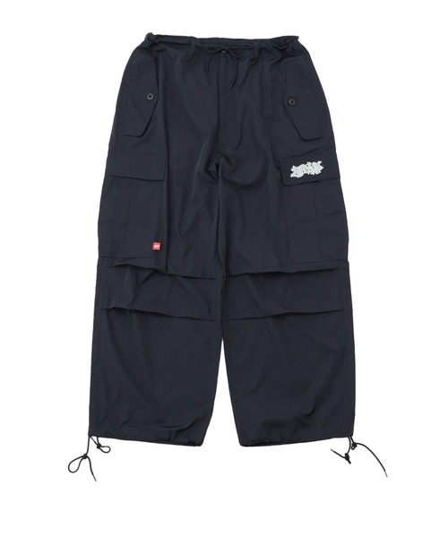 WHO'S WHO gallery(フーズフーギャラリー)の「【KOOKY'N/クーキー】BRONX刺繍ワイドパラシュートパンツ(カーゴパンツ・メンズ・ブラック/ネイビー/カーキ/サンドベージュ・FREE)」の16枚目の写真