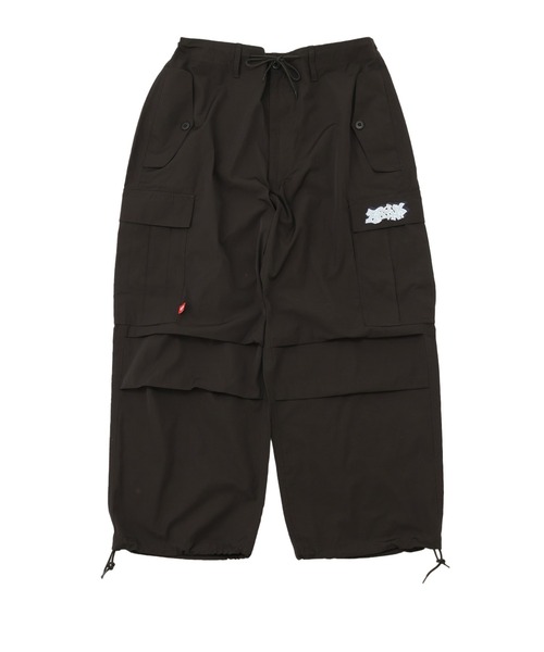 WHO'S WHO gallery(フーズフーギャラリー)の「【KOOKY'N/クーキー】BRONX刺繍ワイドパラシュートパンツ(カーゴパンツ・メンズ・ブラック/ネイビー/カーキ/サンドベージュ・FREE)」の12枚目の写真
