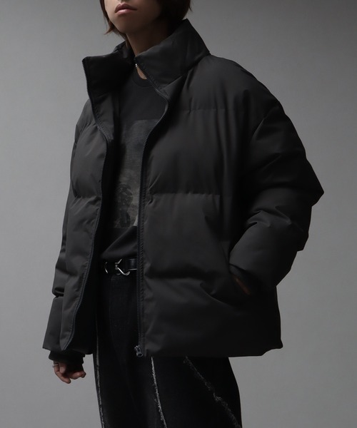 ブラックオーバーサイズ ダウンジャケット PRADA/直営】オーバーサイズ ユニセックス ダウンジャケット