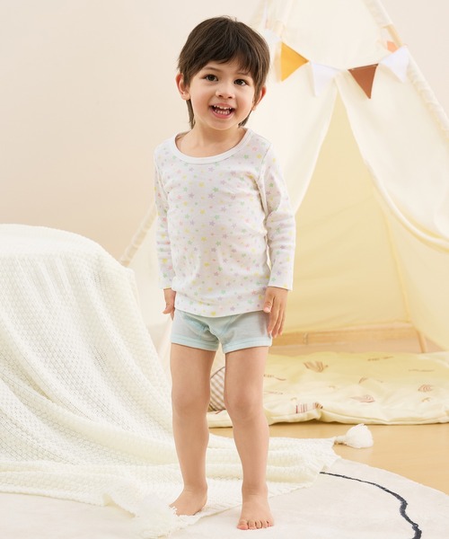 combimini(コンビミニ)の「長袖Tシャツ(パステルスター)(Tシャツ/カットソー・キッズ・イエロー・120/110/130/80/90/100/140)」の7枚目の写真