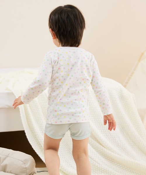 combimini(コンビミニ)の「長袖Tシャツ(パステルスター)(Tシャツ/カットソー・キッズ・イエロー・120/110/130/80/90/100/140)」の3枚目の写真