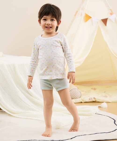 combimini(コンビミニ)の「長袖Tシャツ(パステルスター)(Tシャツ/カットソー・キッズ・イエロー・120/110/130/80/90/100/140)」の4枚目の写真