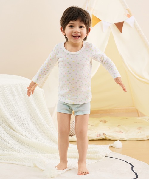 combimini(コンビミニ)の「長袖Tシャツ(パステルスター)(Tシャツ/カットソー・キッズ・イエロー・120/110/130/80/90/100/140)」の5枚目の写真